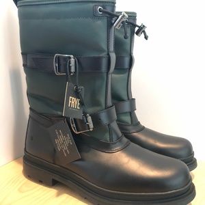 Frye Men's Waterproof Snow Boots Lamb Fur SZ12 Blk